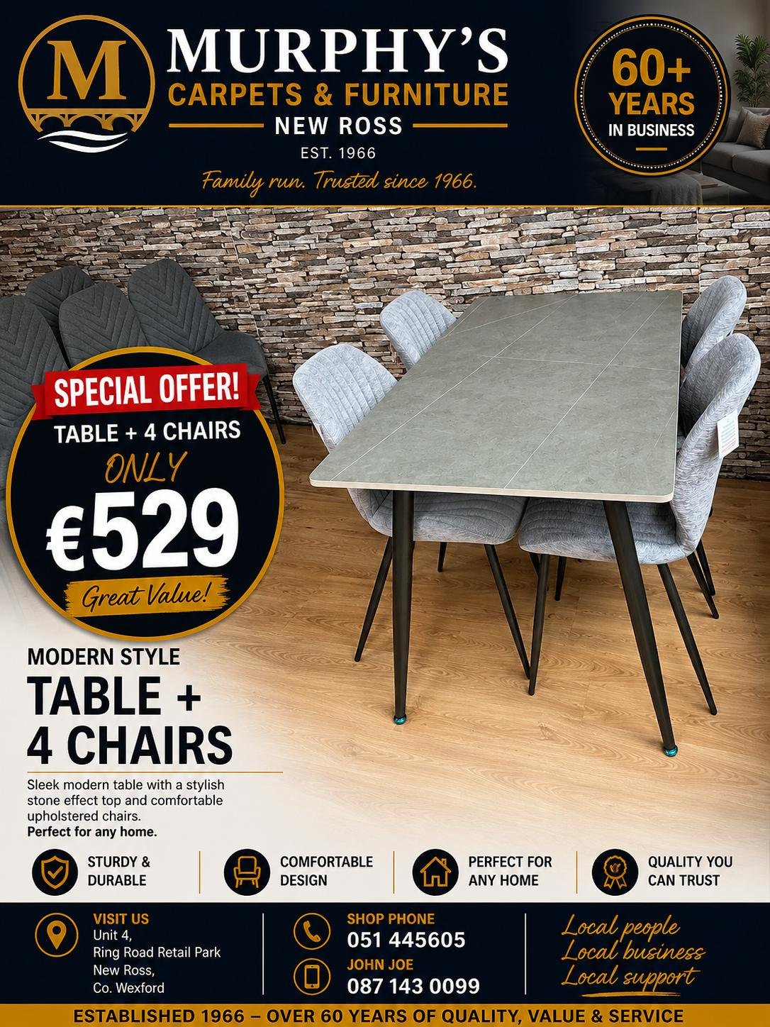 Table + 4 Chairs